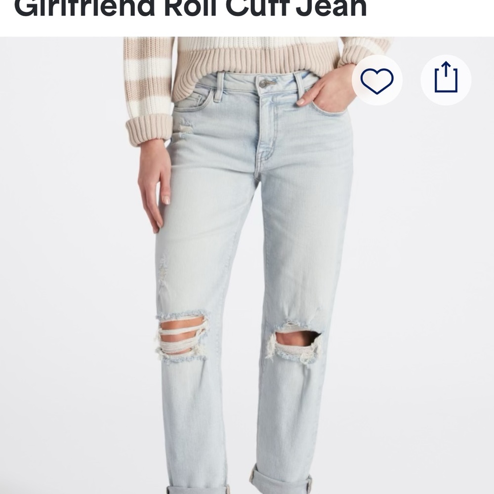 Like new! Frankie Mid Rise Distressed
Girlfriend Roll Cuff Jean - Picture 5 of 5